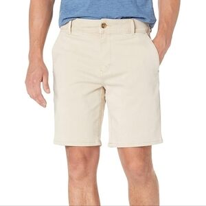 PAIGE Men's Thompson Flat Front Chino Short, Vintage Vanilla Buff, Size 32 Waist